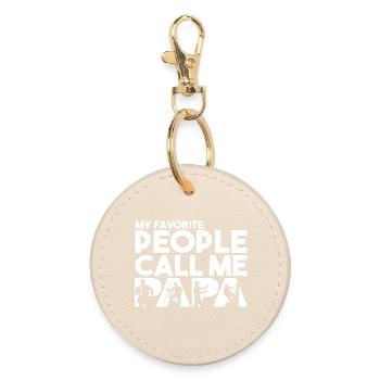 Mes personnes préférées m’appellent Papa Électricien Art - Porte-clés rond - huître - Devant