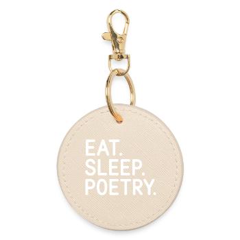 Eat Sleep Poetry Tee - Porte-clés rond - huître - Devant