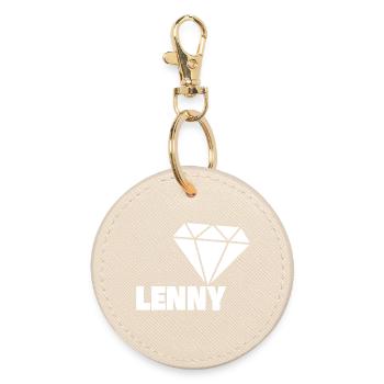 Lenny en diamant - Porte-clés rond - huître - Devant