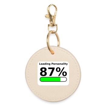 Loading Personality 87% – Nerdy Statement Tee - Round Keyring - oyster - Front