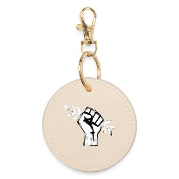 Symbole de la Paix de la Liberté - Porte-clés rond - huître - Devant