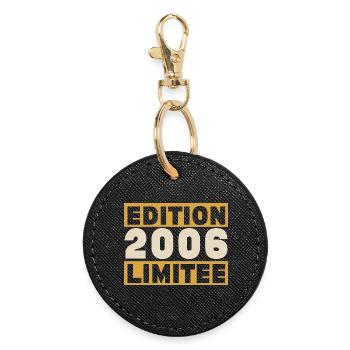 2006 20 ans Anniversaire Vintage Cadeau - Porte-clés rond - noir - Devant