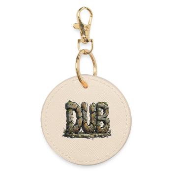 Dub Reggae - Round Keyring - oyster - Front