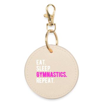 Manger Dormir Gymnastique Répéter - Porte-clés rond - huître - Devant