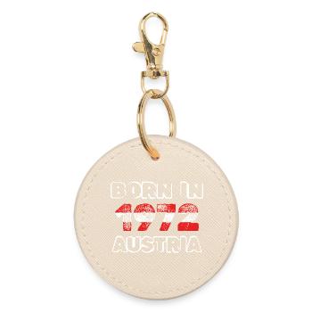Born in 1972 - Round Keyring - oyster - Front