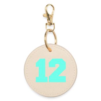 12 - Round Keyring - oyster - Front