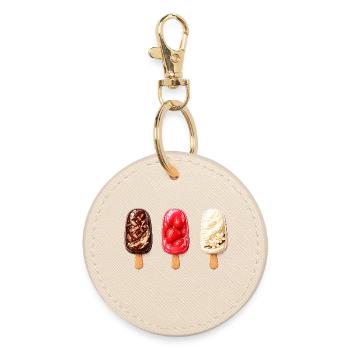Threesome Popsicles Trio - Round Keyring - oyster - Front