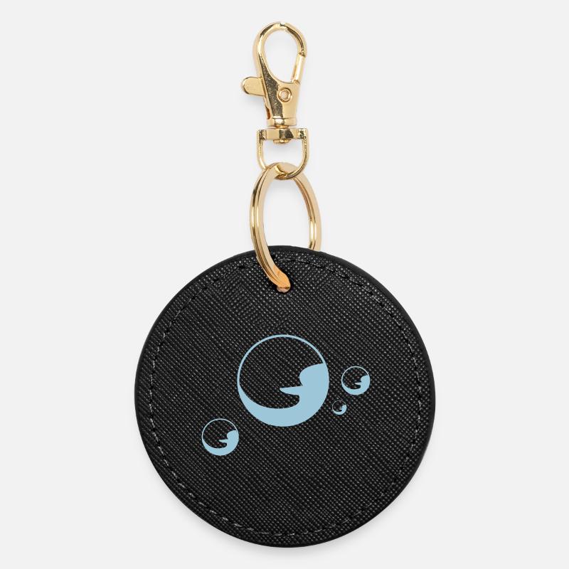 Soapbubble Soap Bubble Foam - Round Keyring - black
