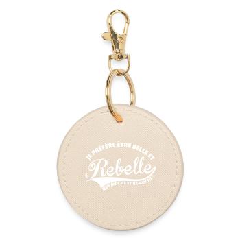 Belle et Rebelle - Porte-clés rond - huître - Devant