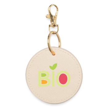 bio team company club friends fruits food vegan - Runder Schlüsselanhänger - Auster - Vorne