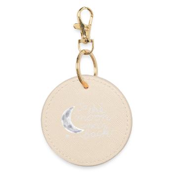 Love you to the moon and back - Porte-clés rond - huître - Devant