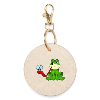 Frog fly - Round Keyring - oyster - Front