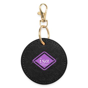 Isa - Round Keyring - black - Front