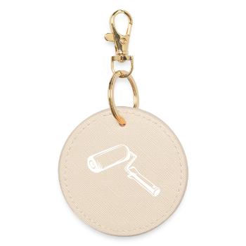 Dessin au rouleau de peinture - Porte-clés rond - huître - Devant
