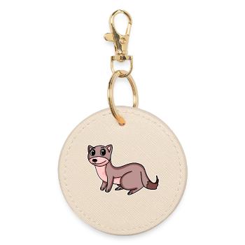 Motif de belette - Porte-clés rond - huître - Devant