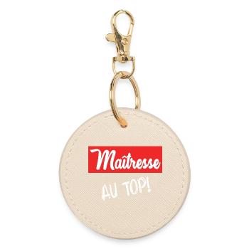 MAÎTRESSE. MERCI. MERCI MAÎTRESSE - Porte-clés rond - huître - Devant