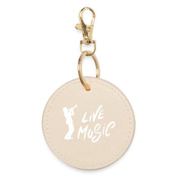 Live Music lovers - Round Keyring - oyster - Front