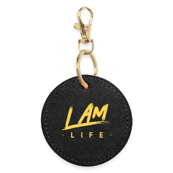 I am life zen motivation - Round Keyring - black - Front