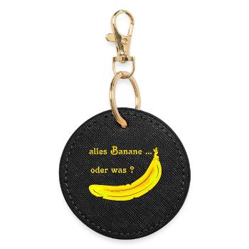 Banana fruit - Round Keyring - black - Front