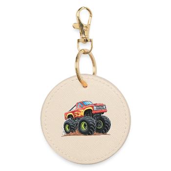 Monster Truck Madness - Round Keyring - oyster - Front
