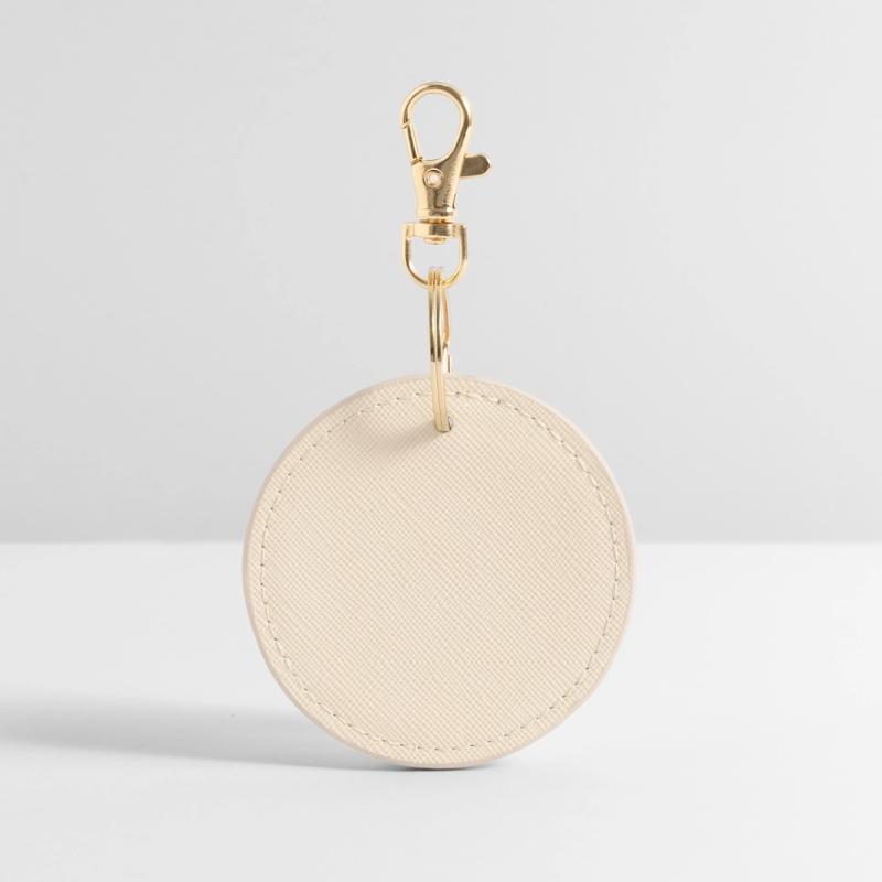 Motorcycle Forest Silhouette Round Keyring