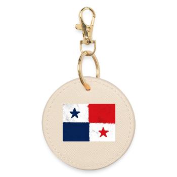 Flag of Panama - Round Keyring - oyster - Front