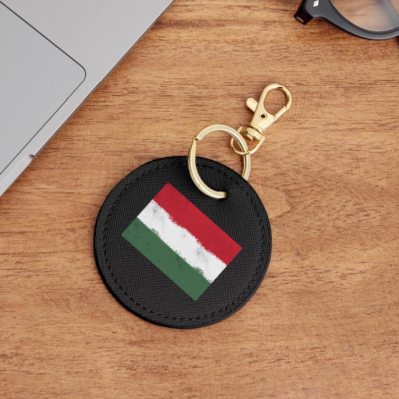 Drapeau de la Hongrie Porte-clés rond