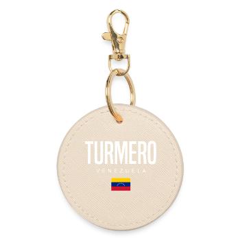 Turmero Venezuela - Round Keyring - oyster - Front