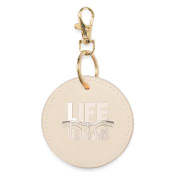 Life Behind Bars Rad Shirt - Round Keyring - oyster - Front