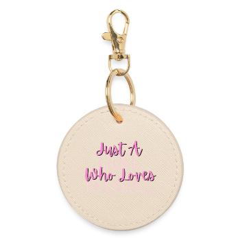 Conception de citation girly inspirante - Porte-clés rond - huître - Devant