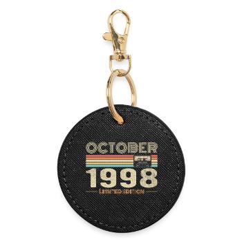 Birthday october 1998 - Round Keyring - black - Front