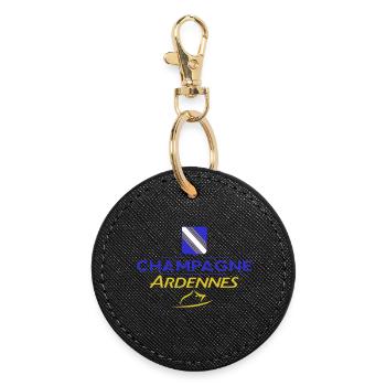 Design champardennais - Porte-clés rond - noir - Devant