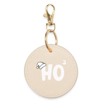 HO³ Christmas Formula - Round Keyring - oyster - Front