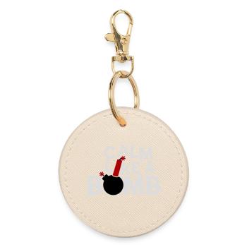 Calme comme une bombe Paradoxe Ironie Humour Blague explosive - Porte-clés rond - huître - Devant