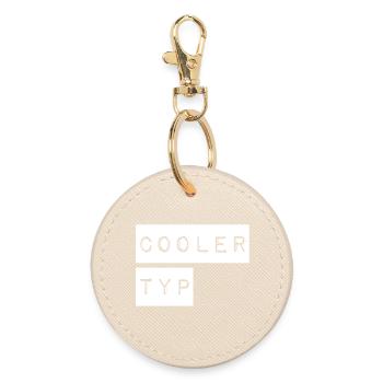 So sieht ein cooler Typ aus - Runder Schlüsselanhänger - Auster - Vorne