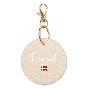 Made in Denmark, Danish roots - Round Keyring - oyster - Front
