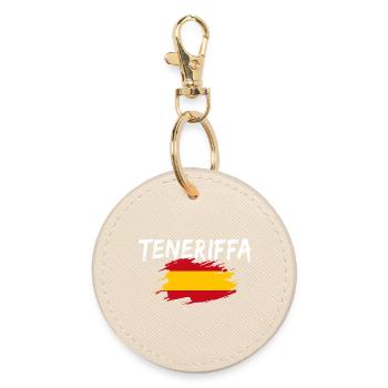 Tenerife Island Spain - Round Keyring - oyster - Front