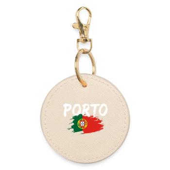 Drapeau de Porto Portugal - Porte-clés rond - huître - Devant