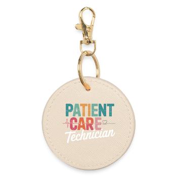 Patient Care Technician Design - Round Keyring - oyster - Front