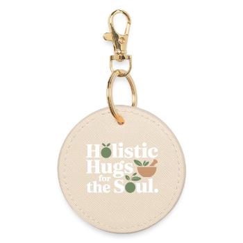 Certified Clinical Herbalism Soulful Wellness  - Round Keyring - oyster - Front