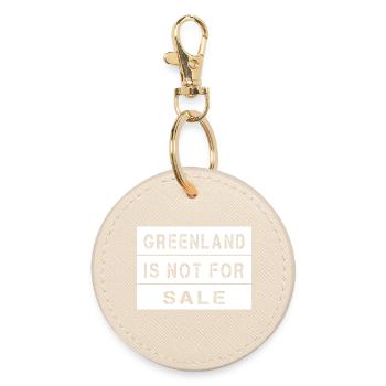 Greenland Is Not For Sale - Runder Schlüsselanhänger - Auster - Vorne