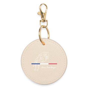 HSGsansfond2 - Round Keyring - oyster - Front