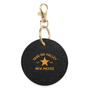 Taos Ski Valley - New Mexico - USA - America - Round Keyring - black - Front