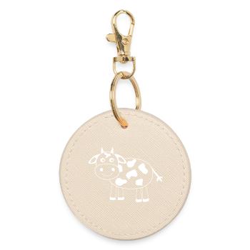 Cow White Gift Farmer - Porte-clés rond - huître - Devant