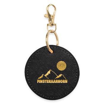 finsteraarhorn as bouldering - Round Keyring - black - Front