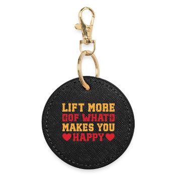Le bodylifting fitness vous rend heureux - Porte-clés rond - noir - Devant