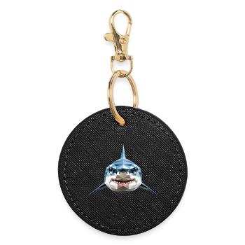 Requin Requin tigre Plongeur Requins mignons Grand requin blanc - Porte-clés rond - noir - Devant