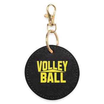 Volleyball - Round Keyring - black - Front