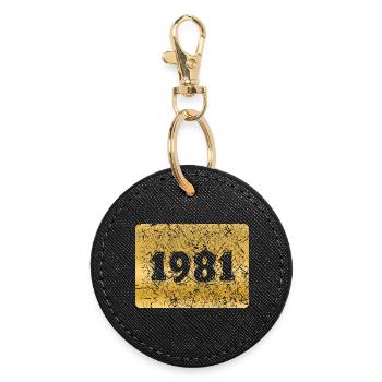 1981 - Round Keyring - black - Front