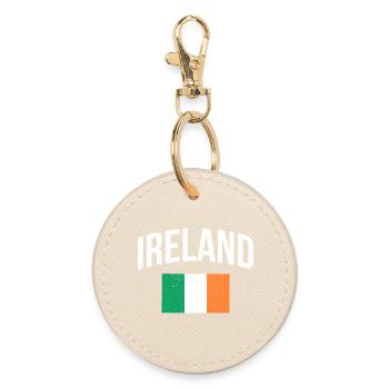 Arc du drapeau irlandais Vintage Print - Porte-clés rond - huître - Devant